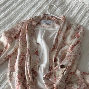 cupcakes & cashmere Pink and Cream Trench Coat